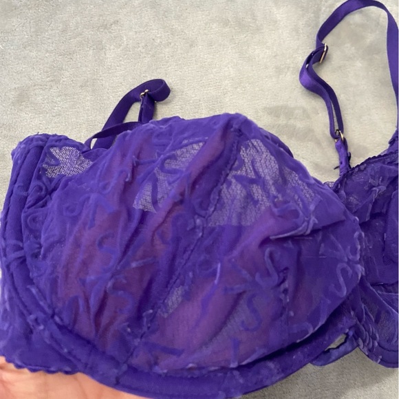 New! Victoria’s Secret Dream Angels Mesh Unlined Logo Demi Bra 10361 - Picture 5 of 7